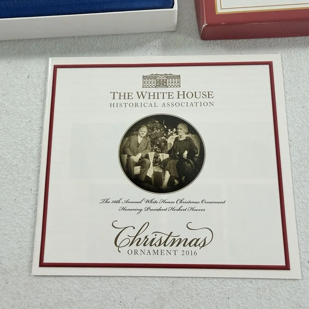 The White House Historical Assoc. Firetruck Christmas Ornament 2016 Hoover